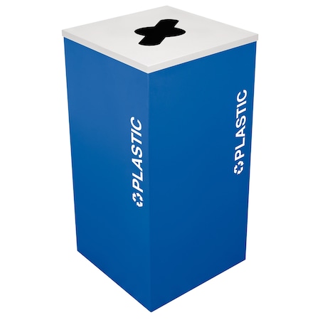 Ex-Cell Kaiser 24-Gal. Square Receptacle - Plastic Decal, Blue RC-KDSQ-PL RYX